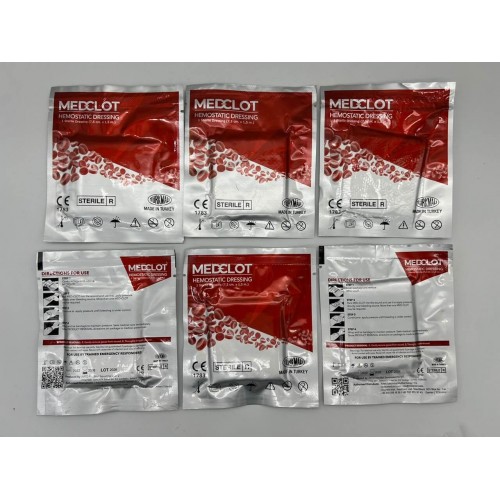 Гемостатический бинт MEDCLOT кровоостанавливающий с коалином (Турция) в Армавире