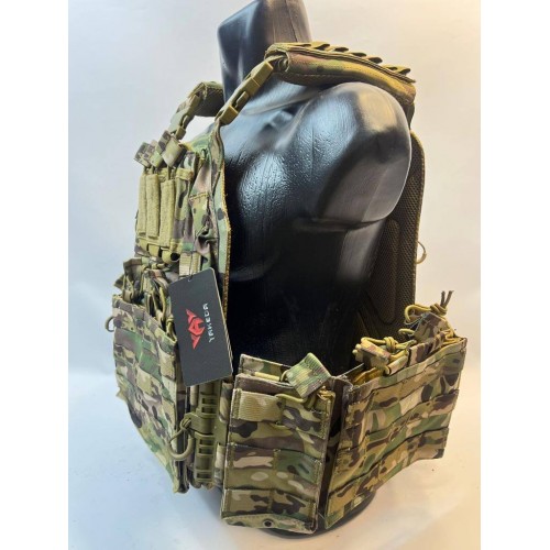 Жилет (плитник быстросъёмный YAKEDA original /разгрузка)2 с подсумками на спине в Армавире