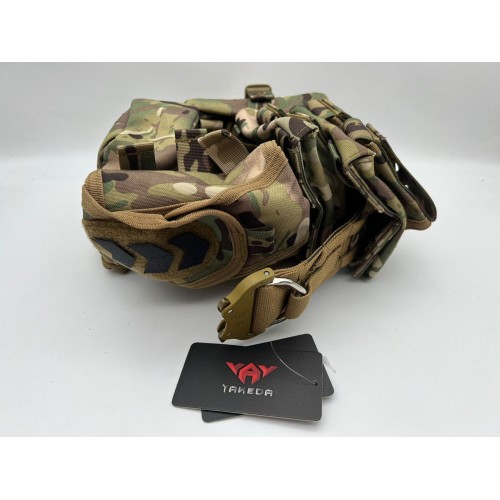 Пояс разгрузочный YAKEDA тактический с подсумками в Армавире