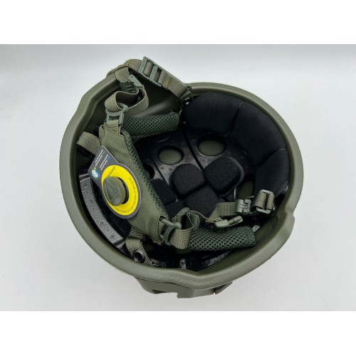 Кевларовый тактический баллистический композитный шлем ACH MICH NIJ IIIA Ops-Core (цвет «олива») / Бр2 класс защиты / с защитой ушей и системой регулировки Венди в Армавире